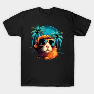 Retro Wave American Guinea Pig Good Vibes Shirt T-Shirt